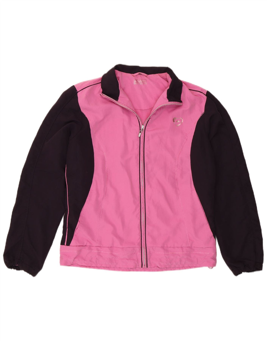 Lotto Womens Windbreaker Jacket UK 14 Medium Pink Colourblock Polyester