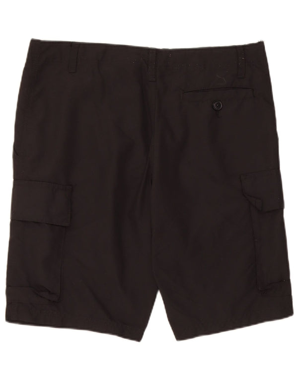 French Connection Mens Cargo Shorts Small W32 Black Nylon