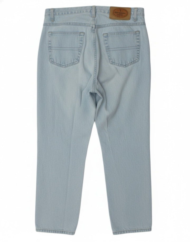 Trussardi Mens Cropped Jeans W34 L25 Blue Cotton