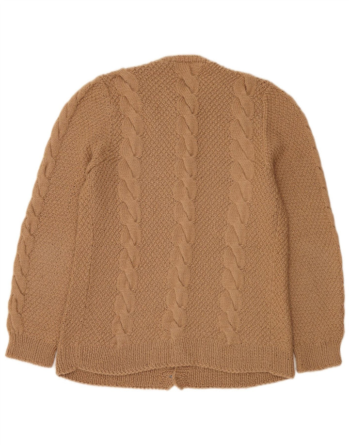 Vintage Mens Cardigan Sweater Large Beige