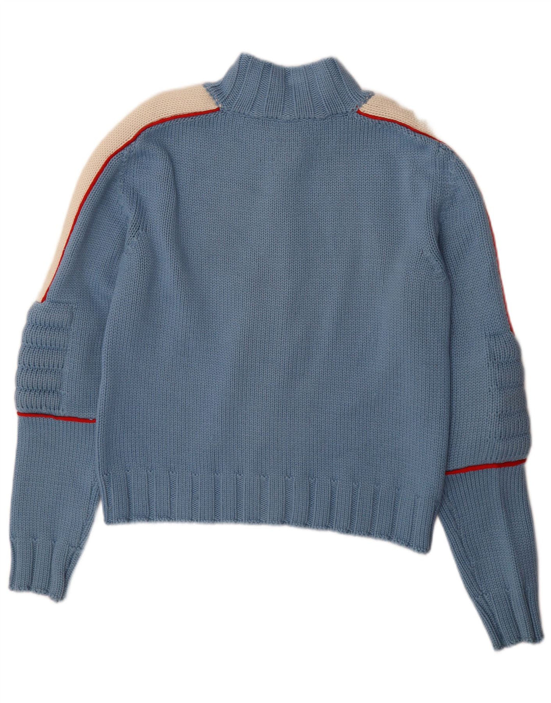 Vuarnet Hommes Cardigan Zippé Pull Large Bleu Colorblock