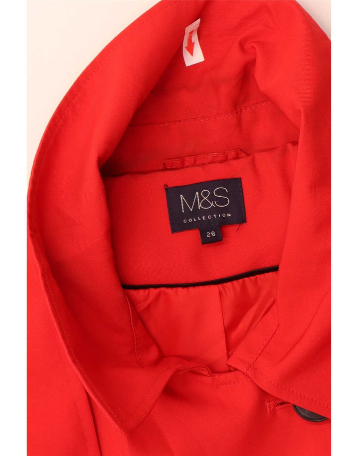 Marks & Spencer Damski trencz UK 26 5XL Czerwony poliester