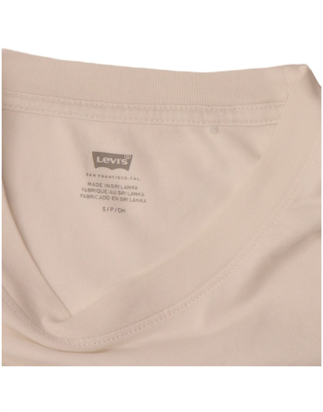 LEVI'S Womens Crop Oversized T-Shirt Top UK 10 Small White Cotton