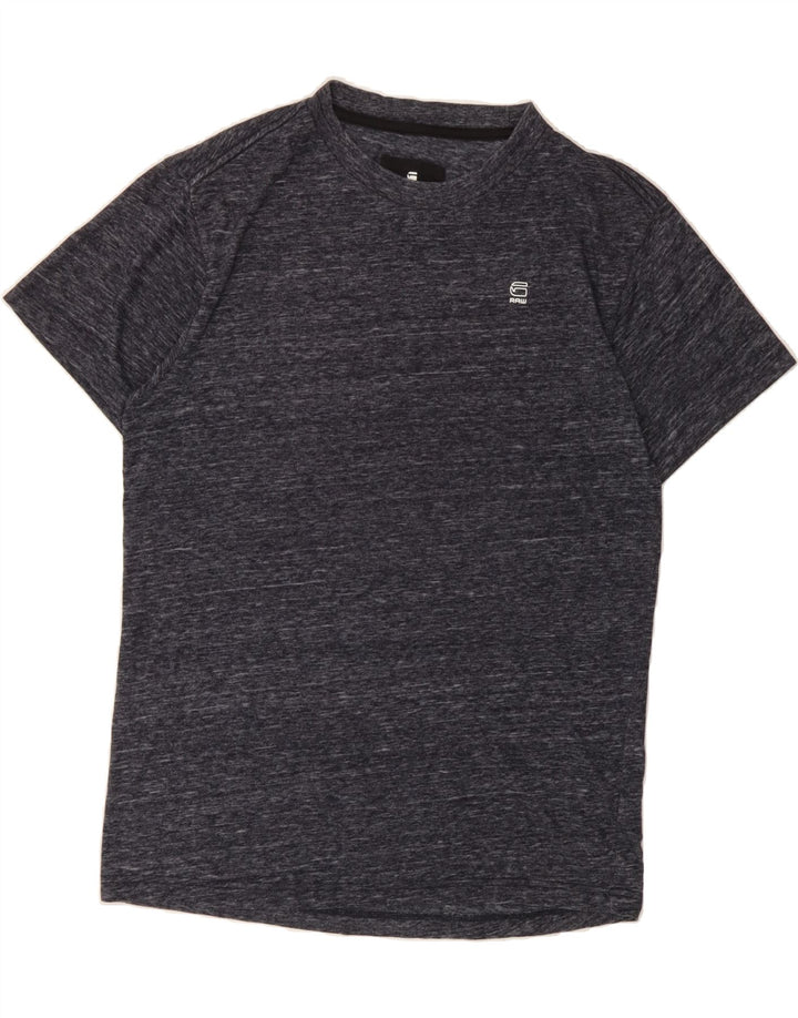 G-STAR Mens T-Shirt Top Small Navy Blue Flecked Polyester Vintage G-Star and Second-Hand G-Star from Messina Hembry 