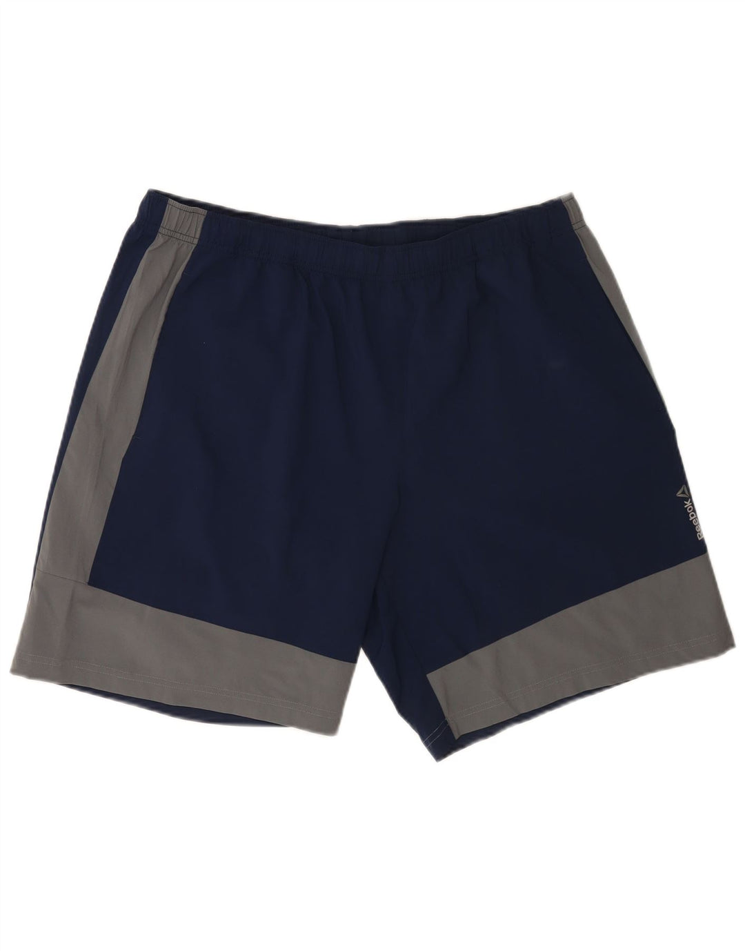 Męskie spodenki sportowe Reebok XL, granatowe, z blokami kolorów, poliestrowe
