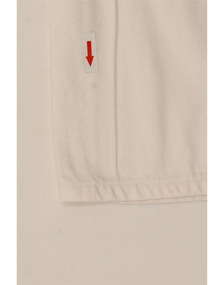 LEE Womens Stella Wide Leg Jeans W27 L27 White Cotton