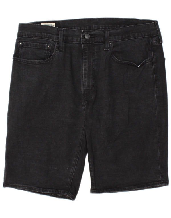 Levi's Mens 502 Denim Shorts W36 Large Black Cotton