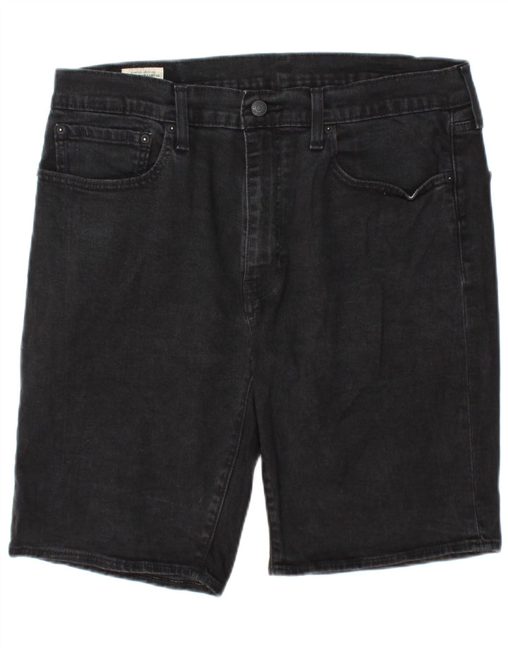 Levi's Mens 502 Denim Shorts W36 Large Black Cotton