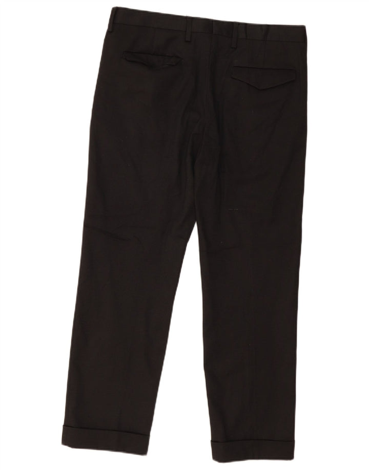 ZARA Mens Straight Chino Trousers EU 40 Medium W31 L28 Black Polyester
