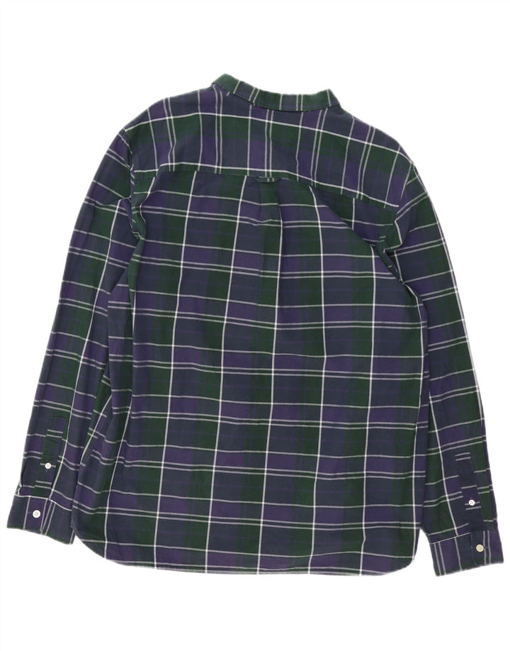 Lyle & Scott herreskjorte 2XL marineblå ternet bomuld