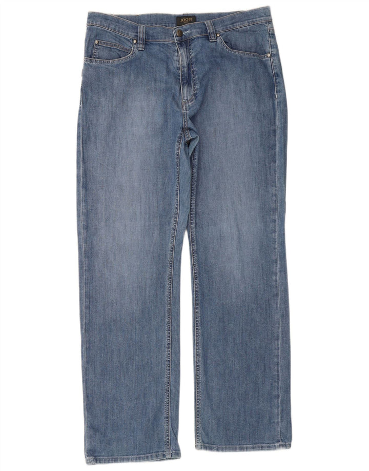 Joop Herren Straight Jeans W38 L32 Blaue Baumwolle