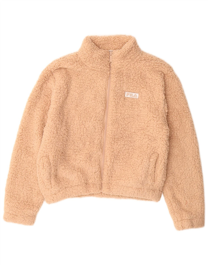 Fila Chaqueta polar para mujer UK 12 Poliéster beige medio
