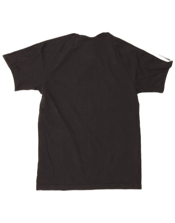Adidas - Camiseta para hombre, talla pequeña, algodón negro