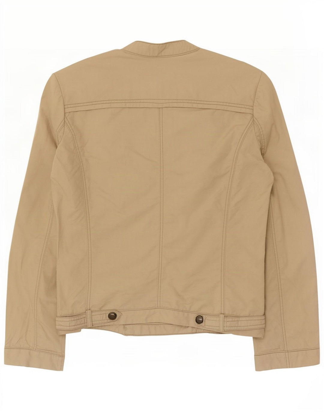 Zara Γυναικείο Bomber Jacket UK 12 Medium Beige Βαμβακερό