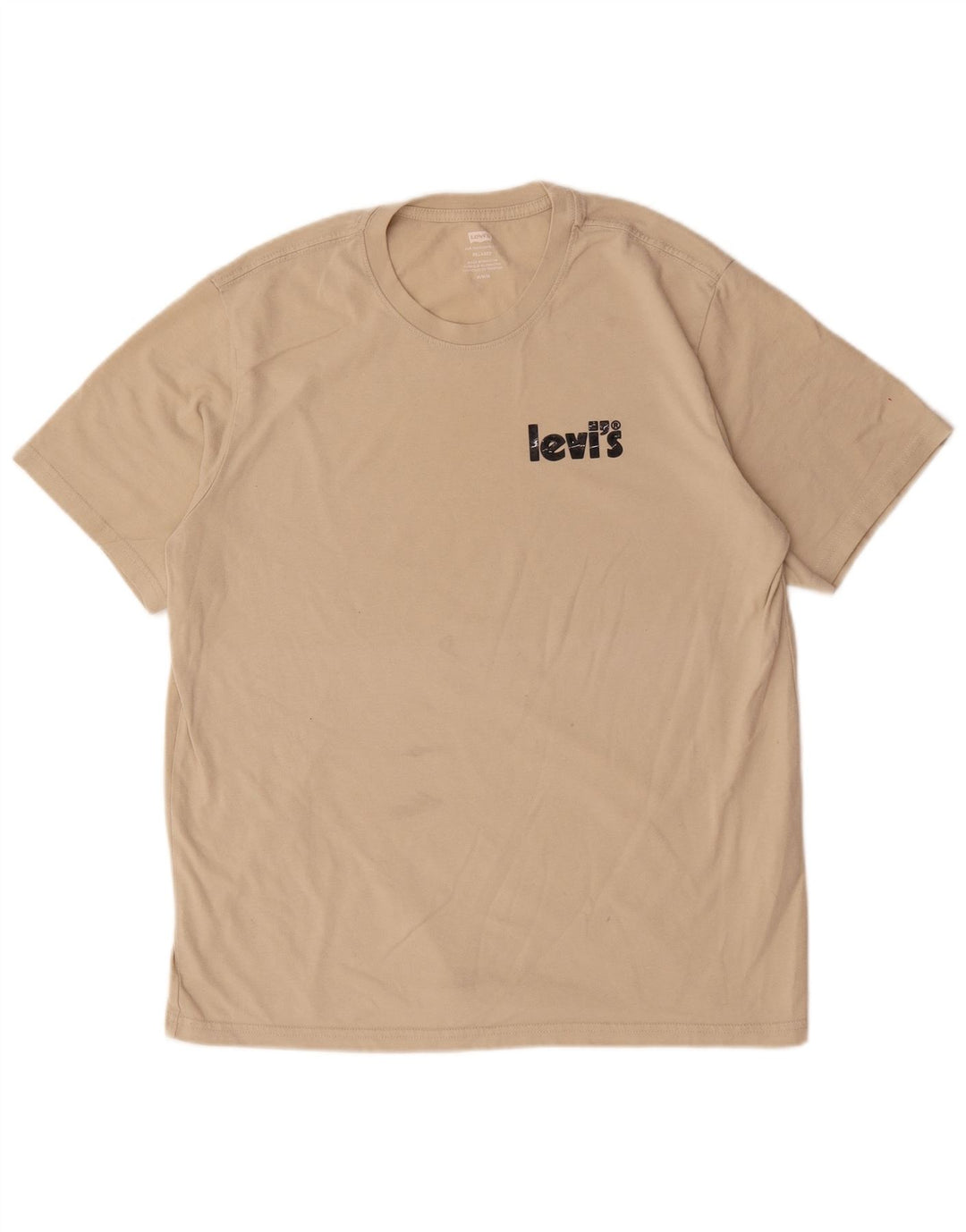 Levi's Mens Relaxed Graphic T-Shirt Top Medium Beige Cotton