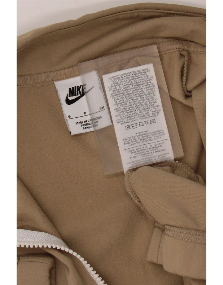 Nike Herren-Sweatshirt mit Reißverschluss am Hals, klein, beige, Polyester