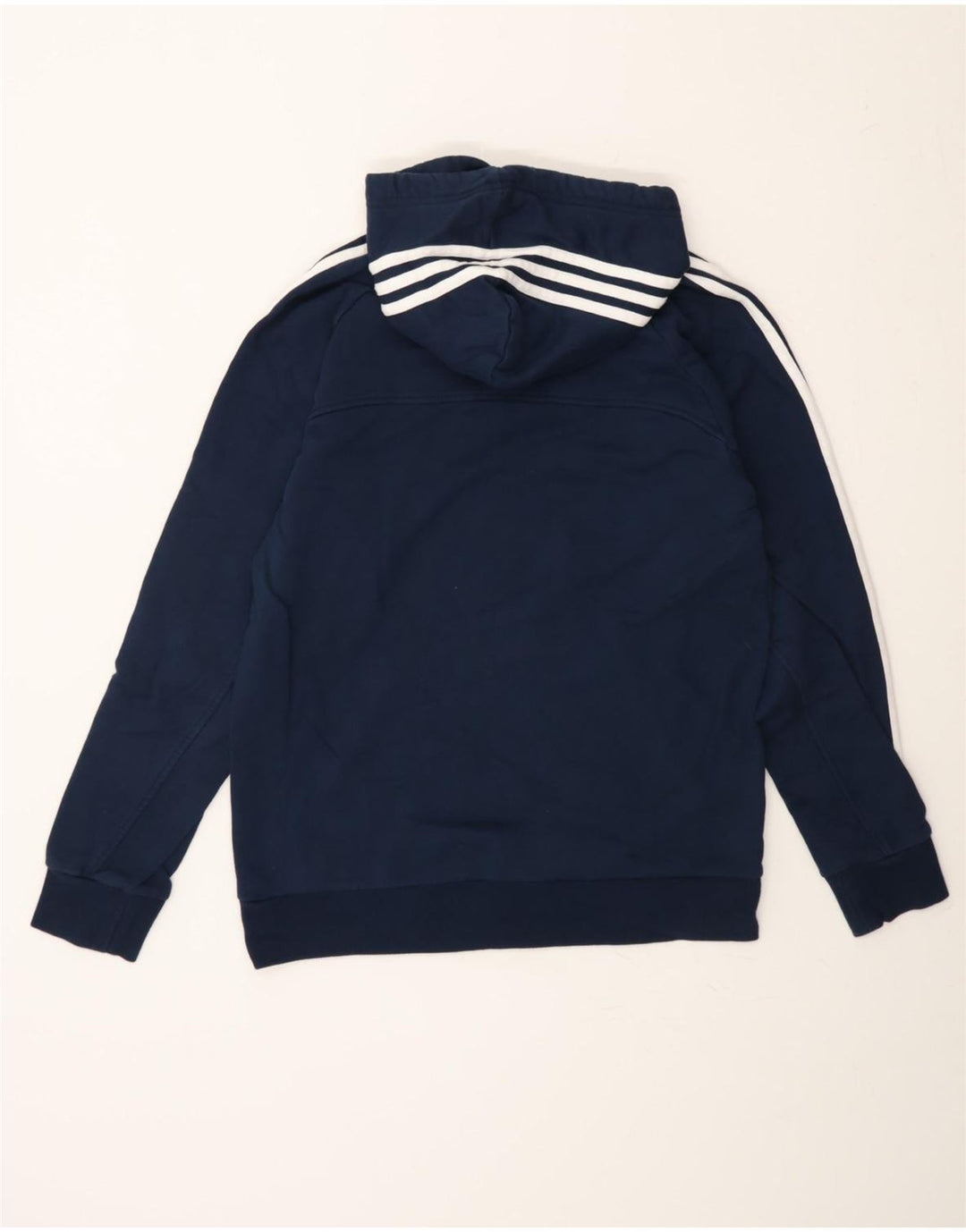 ADIDAS Mens Hoodie Jumper Medium Navy Blue Cotton