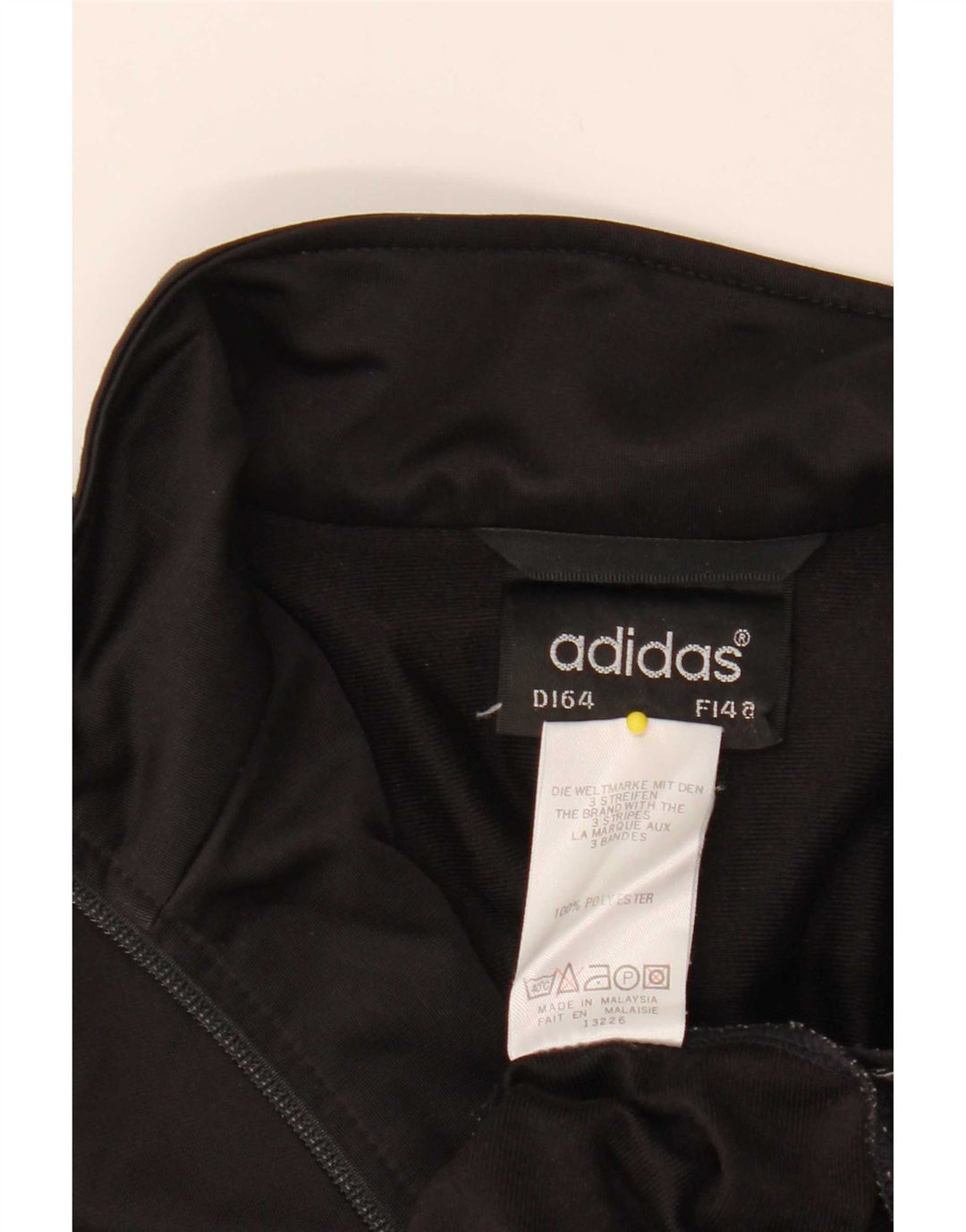 Adidas Boys tréningruha felső kabát 13-14 év fekete poliészter