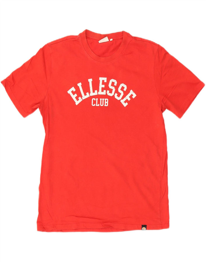 ELLESSE T-Shirt Graphique Top Rouge Moyen Coton Homme
