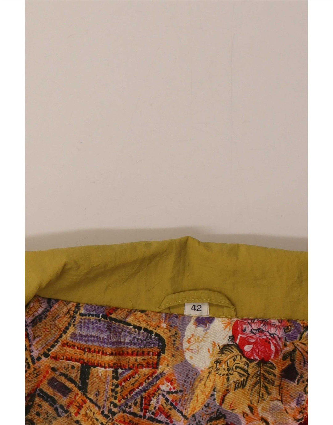 Vintage Womens Oversized Windbreaker Jacket EU 42 Large Yellow Polyamide