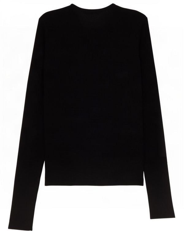 Zara Womens Crop Top Langærmet UK 12 Medium Black Viscose