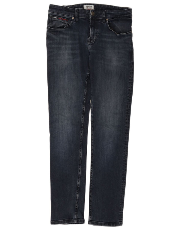 Jeans slim da uomo Tommy Hilfiger W30 L32 cotone blu navy