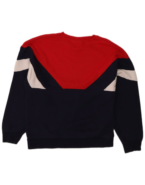 Ανδρικό γραφικό φούτερ Fila Jumper XL Navy Blue Colourblock Βαμβακερό
