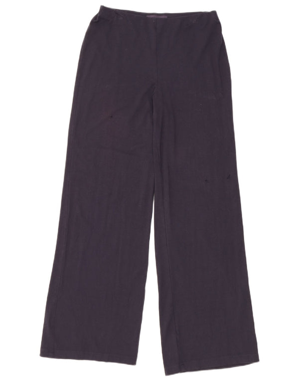 Marks & Spencer Damen-Freizeithose mit weitem Bein, W28 L30, marineblaue Viskose