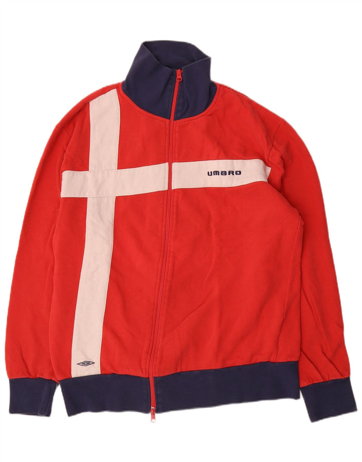 Umbro Herre træningsdragt Topjakke XL Rød Colourblock Bomuld