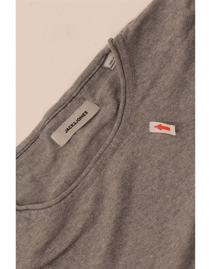 Jack & Jones Herren-Pullover mit Rundhalsausschnitt, 2XL, Grau