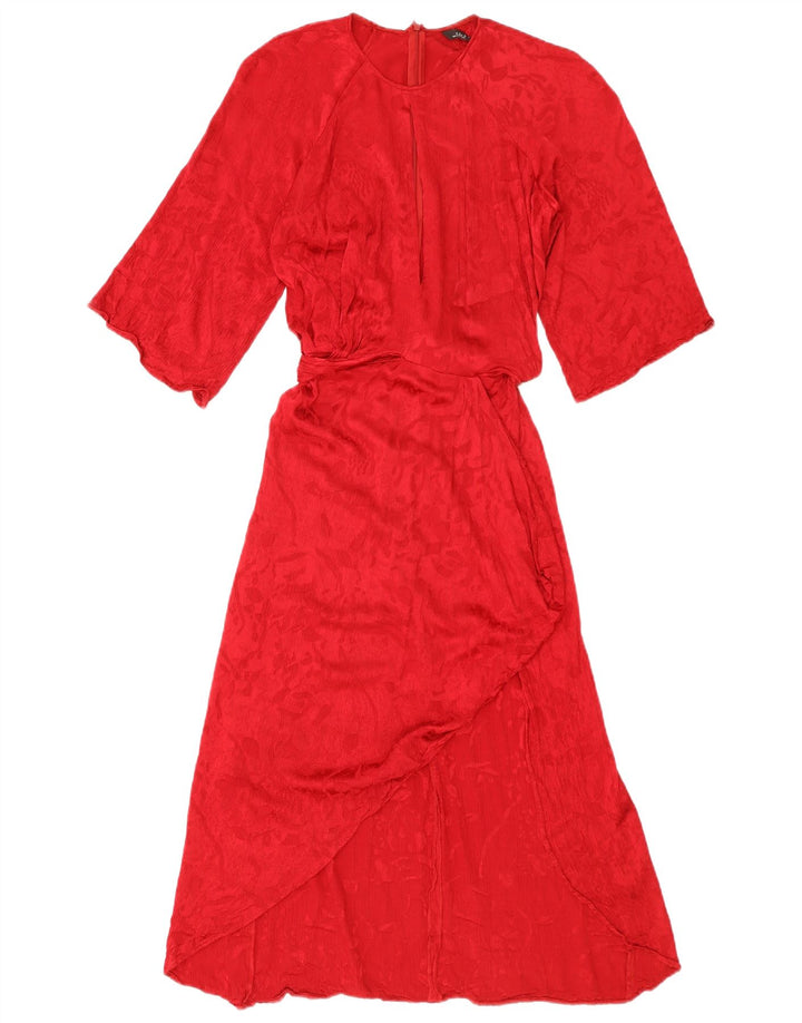 Zara Womens Maxi Dress UK 10 Small Red Viscose