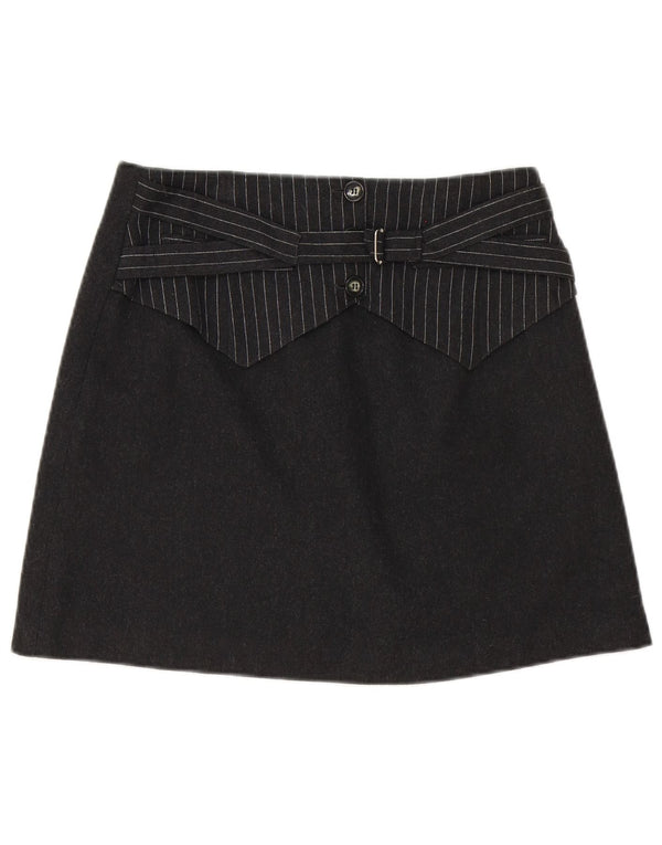 Halfon Γυναικεία Μίνι Ψηλόμεση Φούστα IT 46 Large W30 Grey Pinstripe