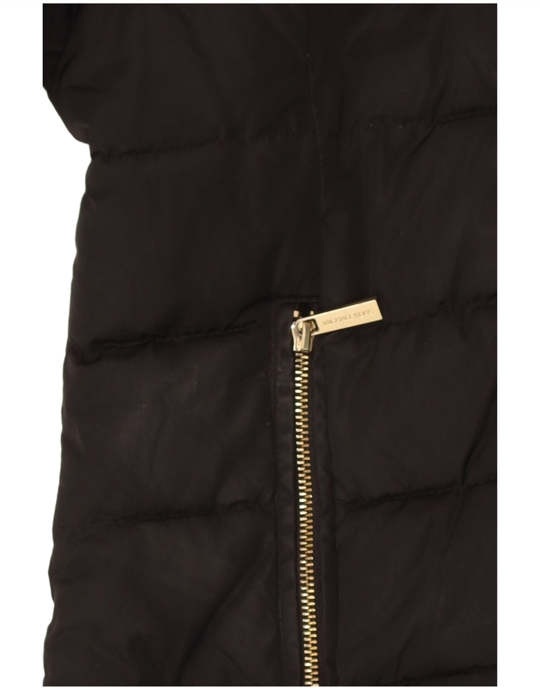 Michael Kors Womens Hooded Padded Coat UK 14 Medium Black Polyester