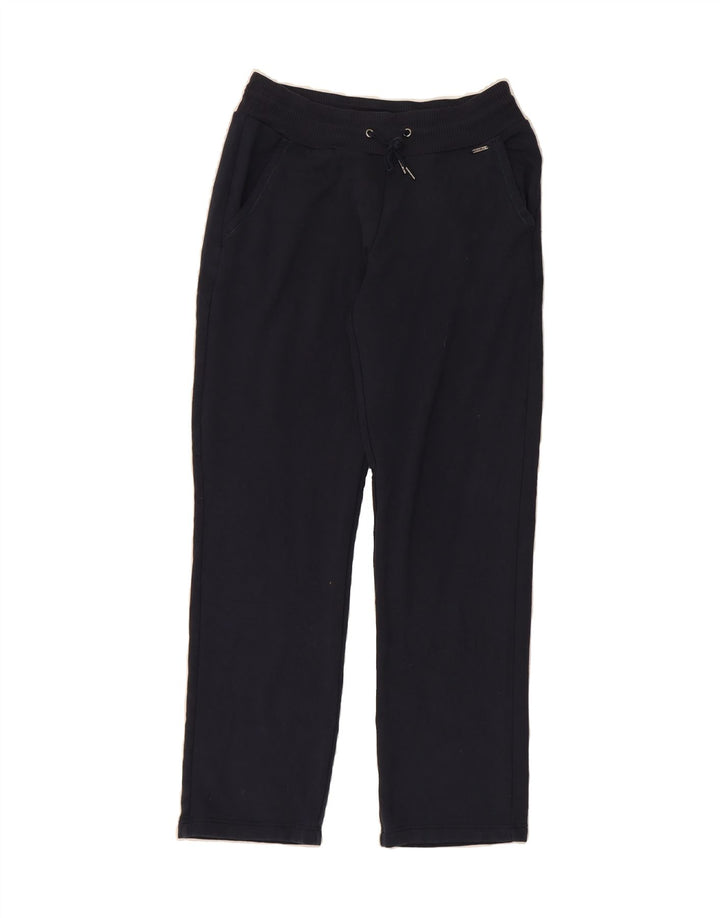 EDDIE BAUER Womens Tracksuit Trousers UK 10 Small  Navy Blue Modal Vintage Eddie Bauer and Second-Hand Eddie Bauer from Messina Hembry 