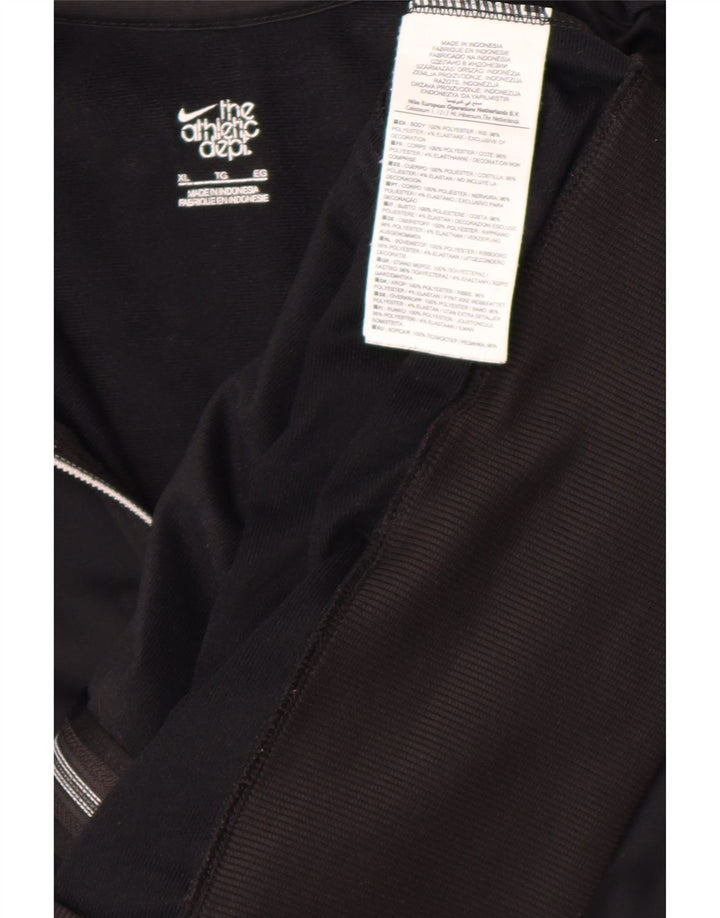 Nike Womens Tracksuit Top Jacket UK 18 XL Black Polyester