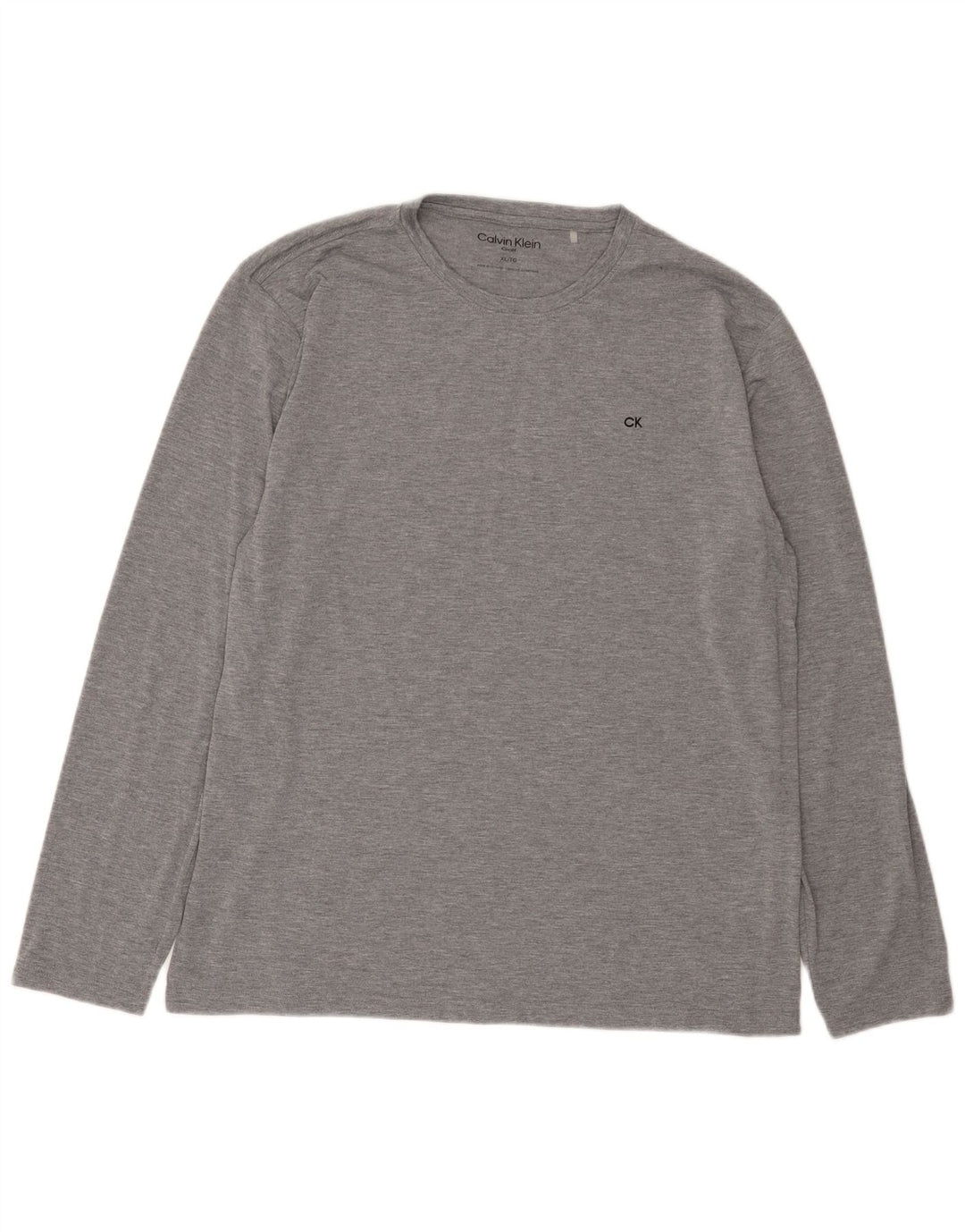 Calvin Klein Herre Top Langærmet XL Grå Polyester