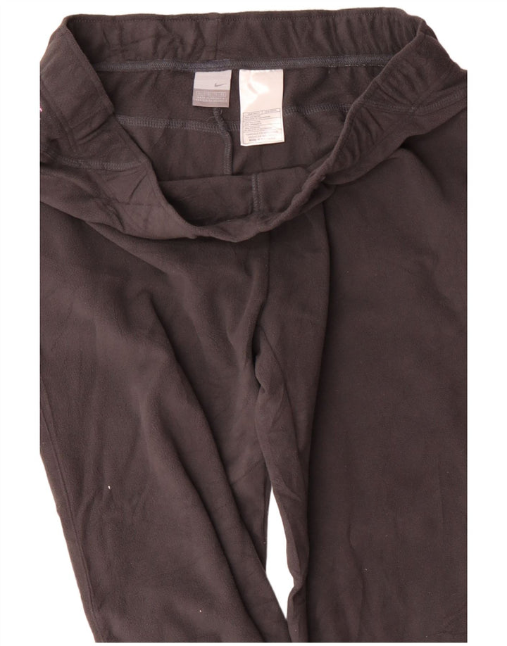 NIKE Womens Fleece Tracksuit Trousers US 16/18 XL Grey Polyester