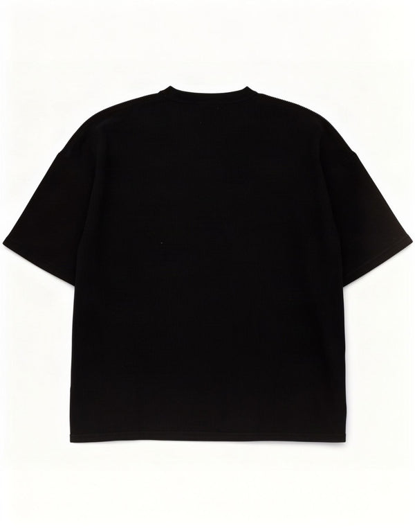 Zara Mens T-Shirt Top Large Black Cotton