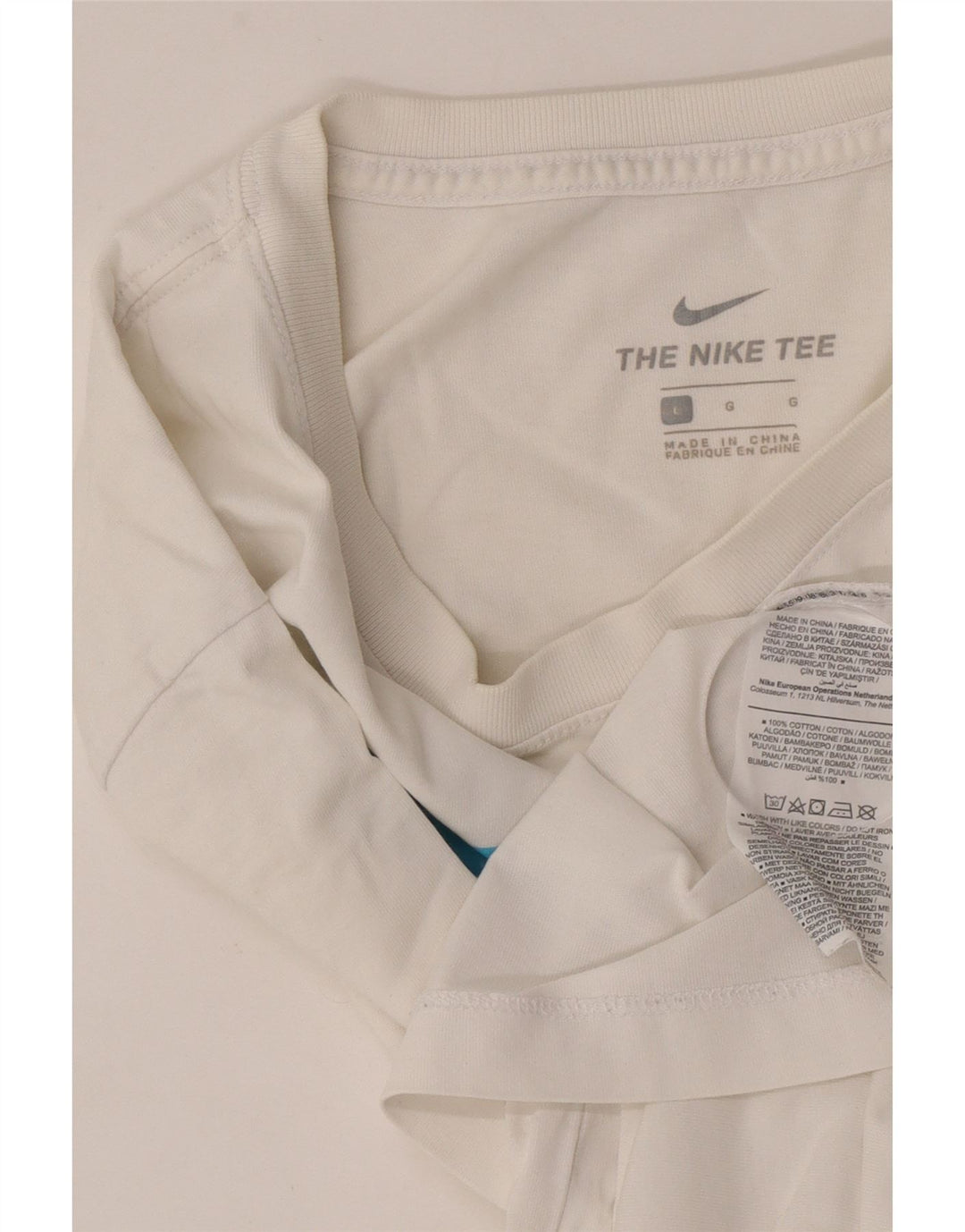 Nike grafisk T-shirt top til mænd, stor hvid bomuld