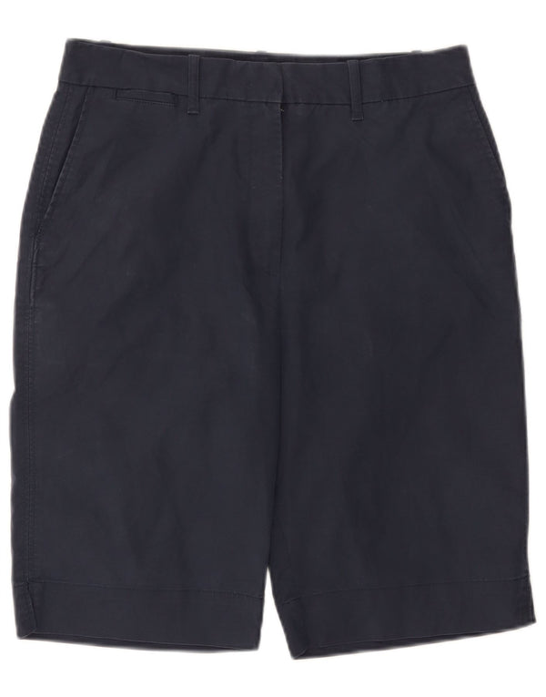 Marks & Spencer Womens Chino Shorts UK 12 Medium W32 Navy Blue Cotton