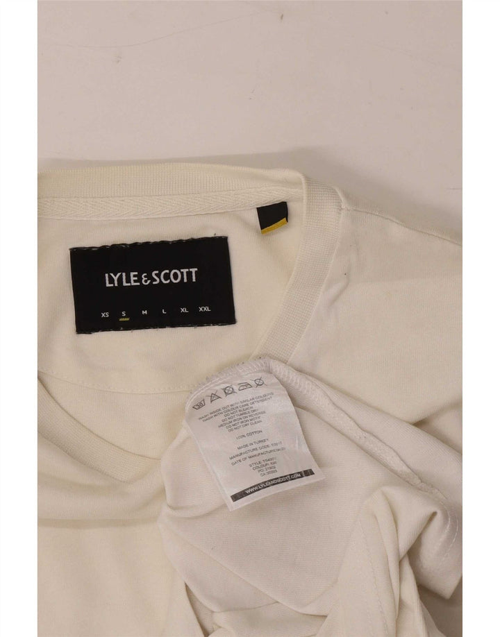 Lyle & Scott Mens T-Shirt Top Small White Cotton