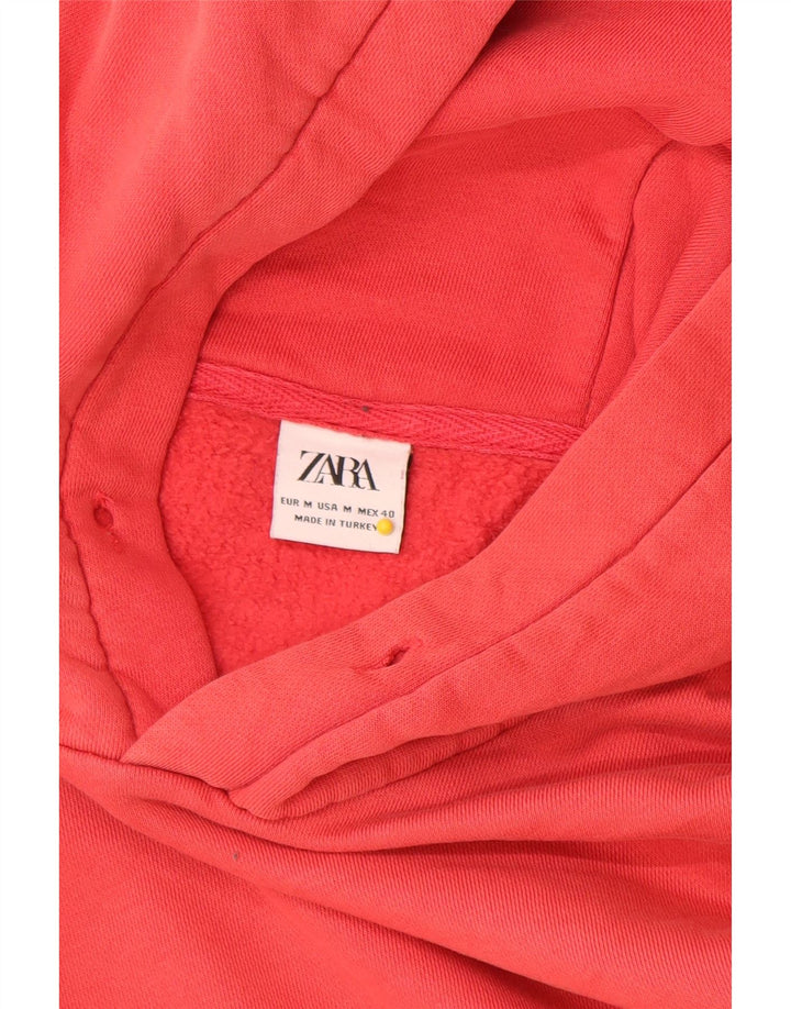 Maglia con cappuccio da uomo Zara in cotone rosso medio