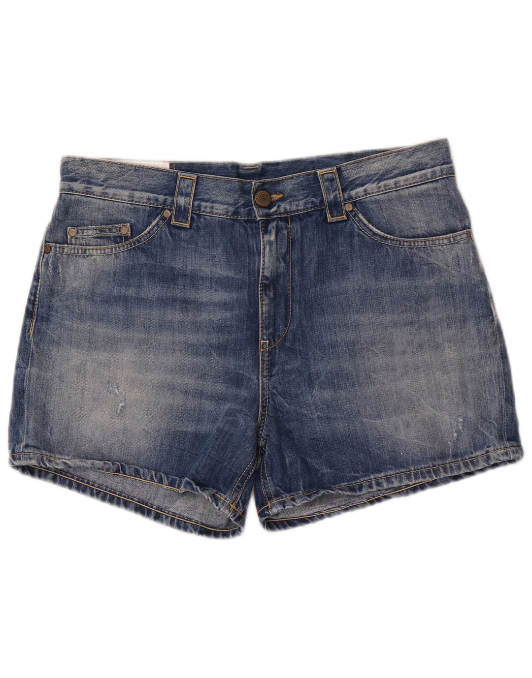 Dondup Pantaloncini di jeans a vita alta da donna W29 cotone blu medio