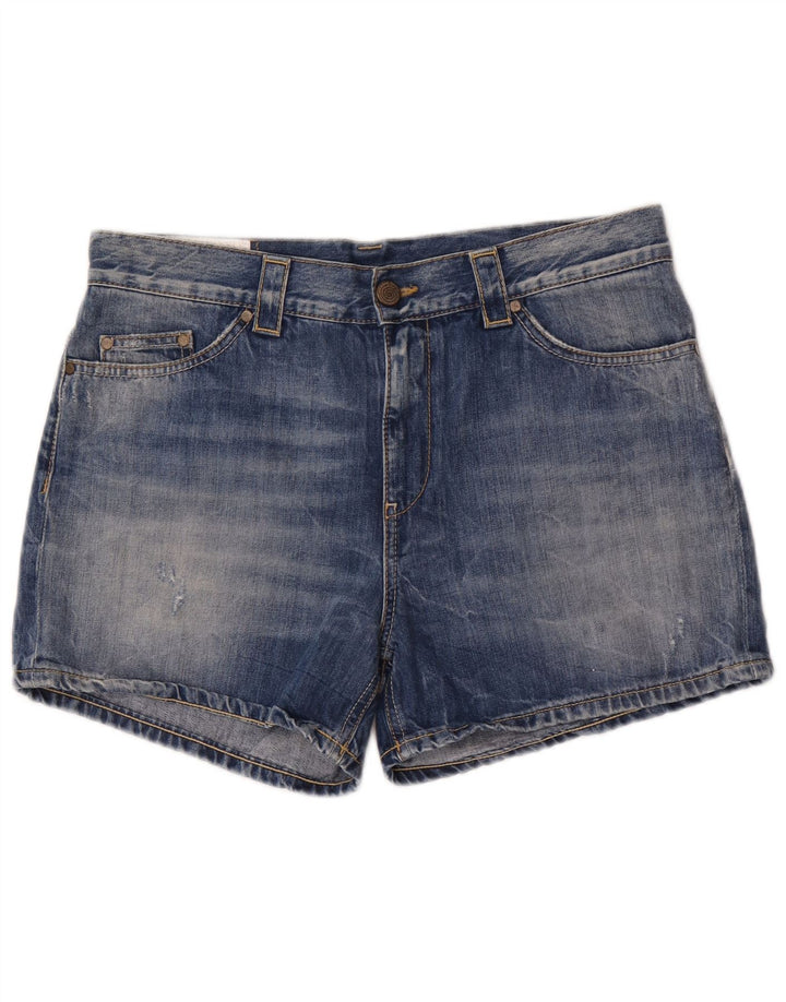 Dondup Pantaloncini di jeans a vita alta da donna W29 cotone blu medio