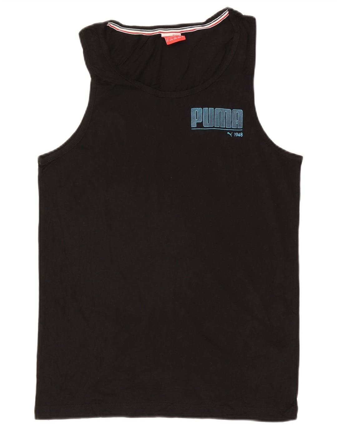Puma Mens Graphic Vest Top Medium Black Cotton