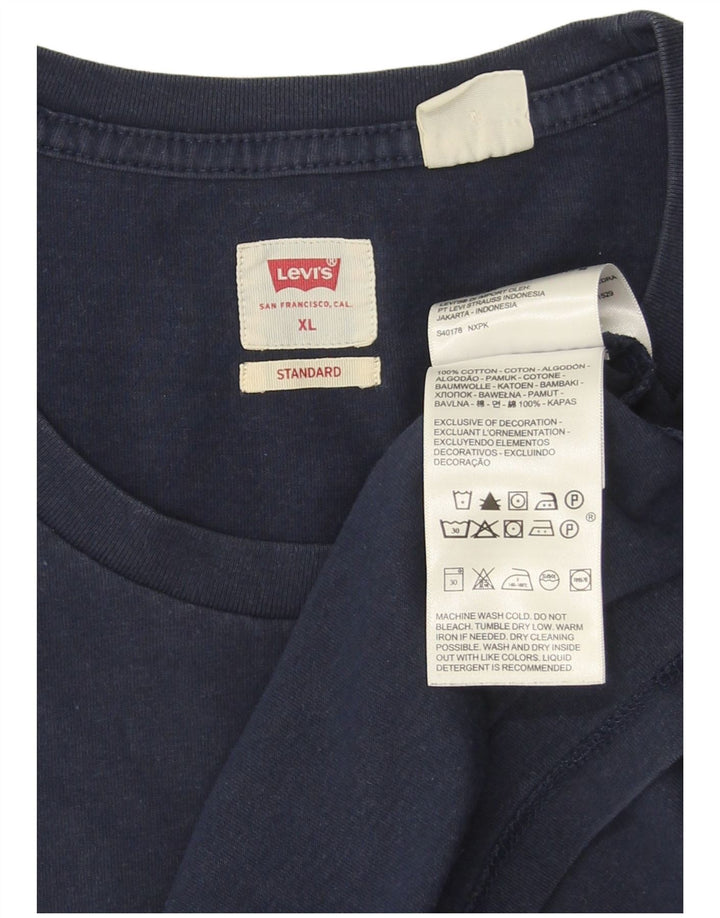 Levi's Mens T-Shirt Top XL Navy Blue Cotton