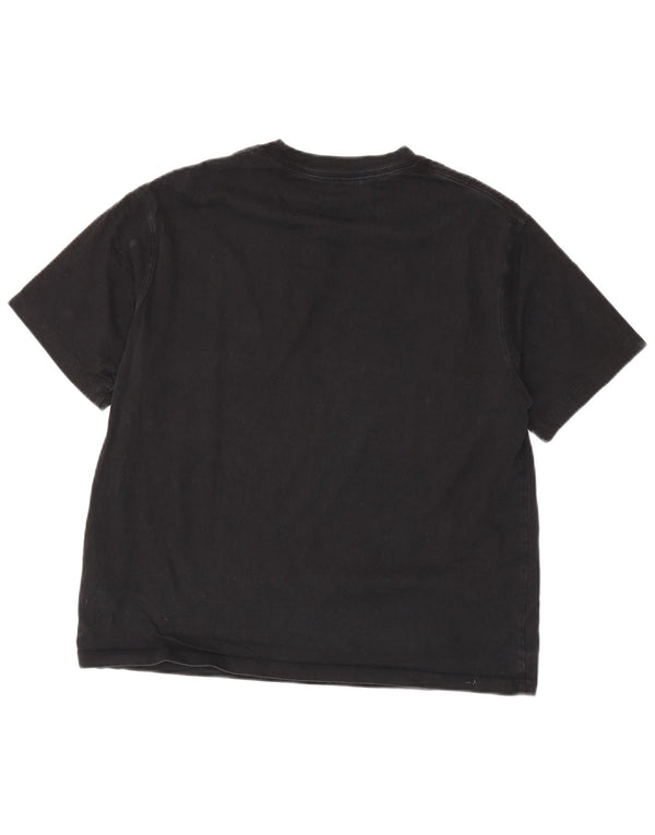 Jordan Dame Loose Fit T-Shirt Top UK 14 Medium Sort Bomuld