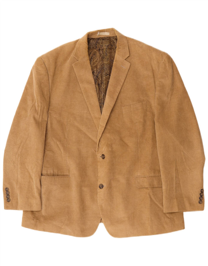 Chaps Veste blazer en velours côtelé à 2 boutons pour homme IT 50 Grand coton beige