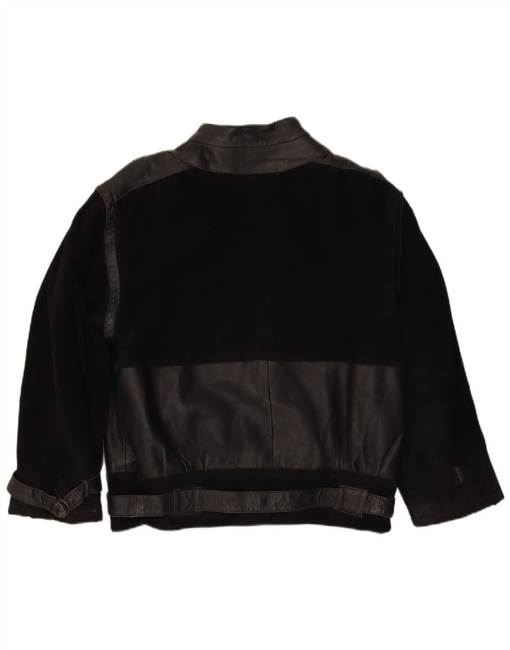 VINTAGE Dame ruskindsjakke IT 48 XL Sort