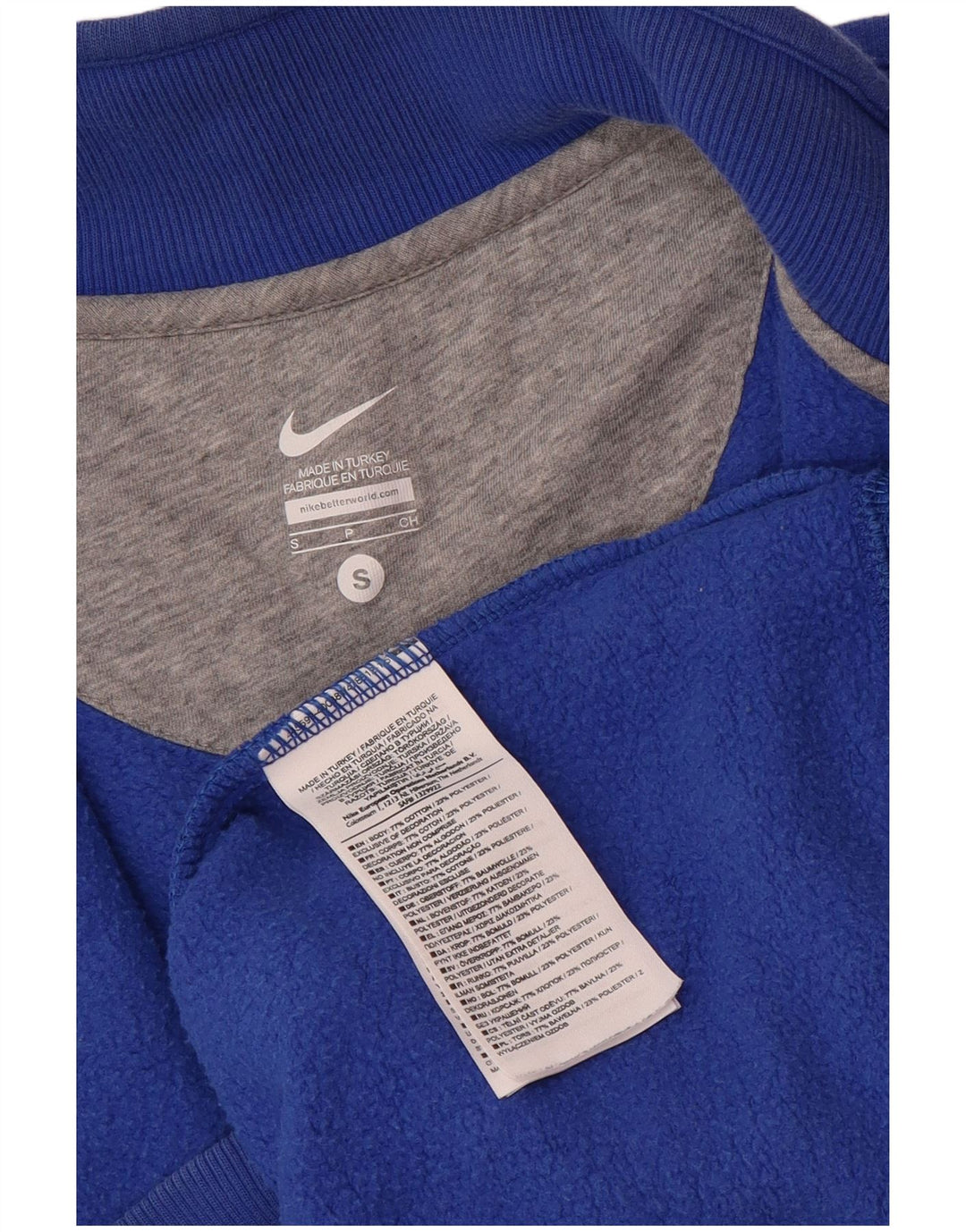 NIKE Mens Tracksuit Top Jacket Small Blue Cotton